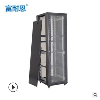 网络机柜2米42U1.6米32U1.2米22U1米18U钢化玻璃门安防布线机柜